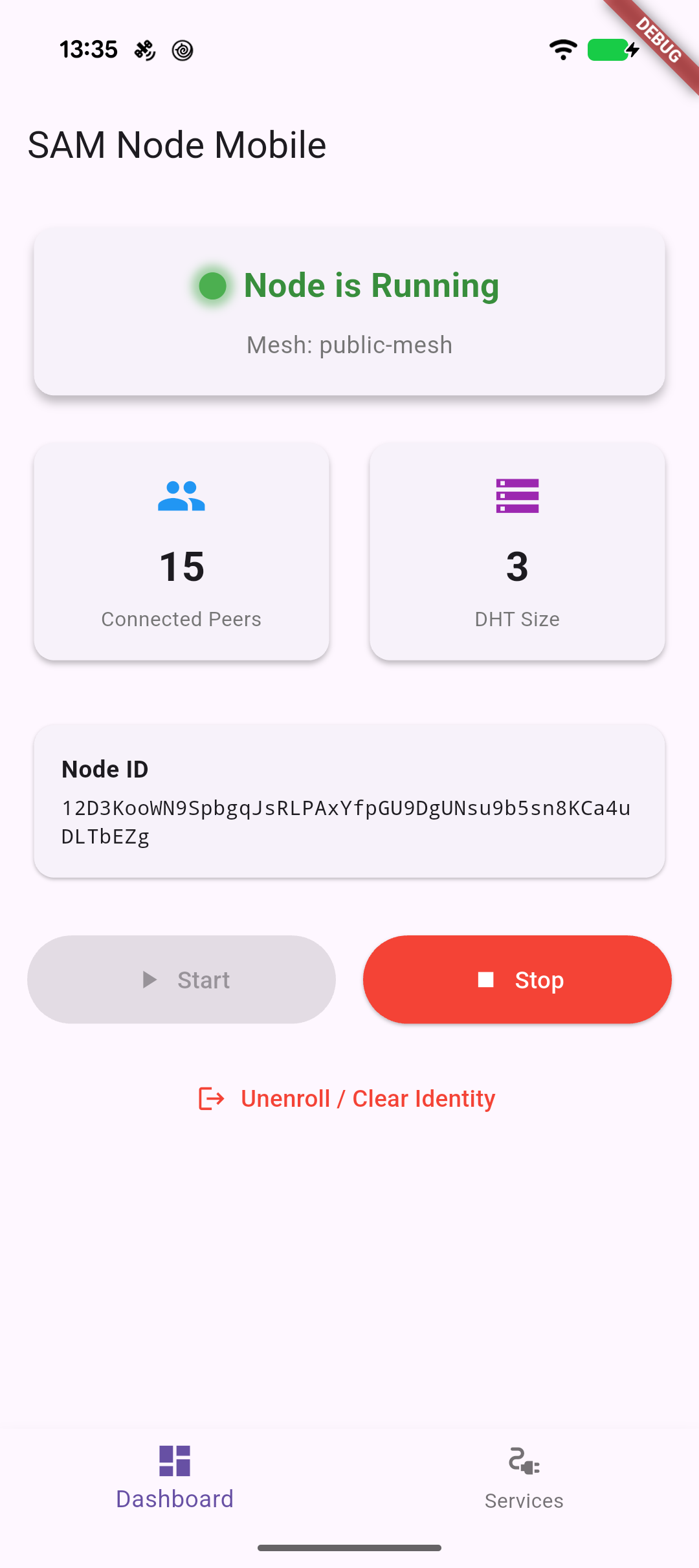 Node Logged