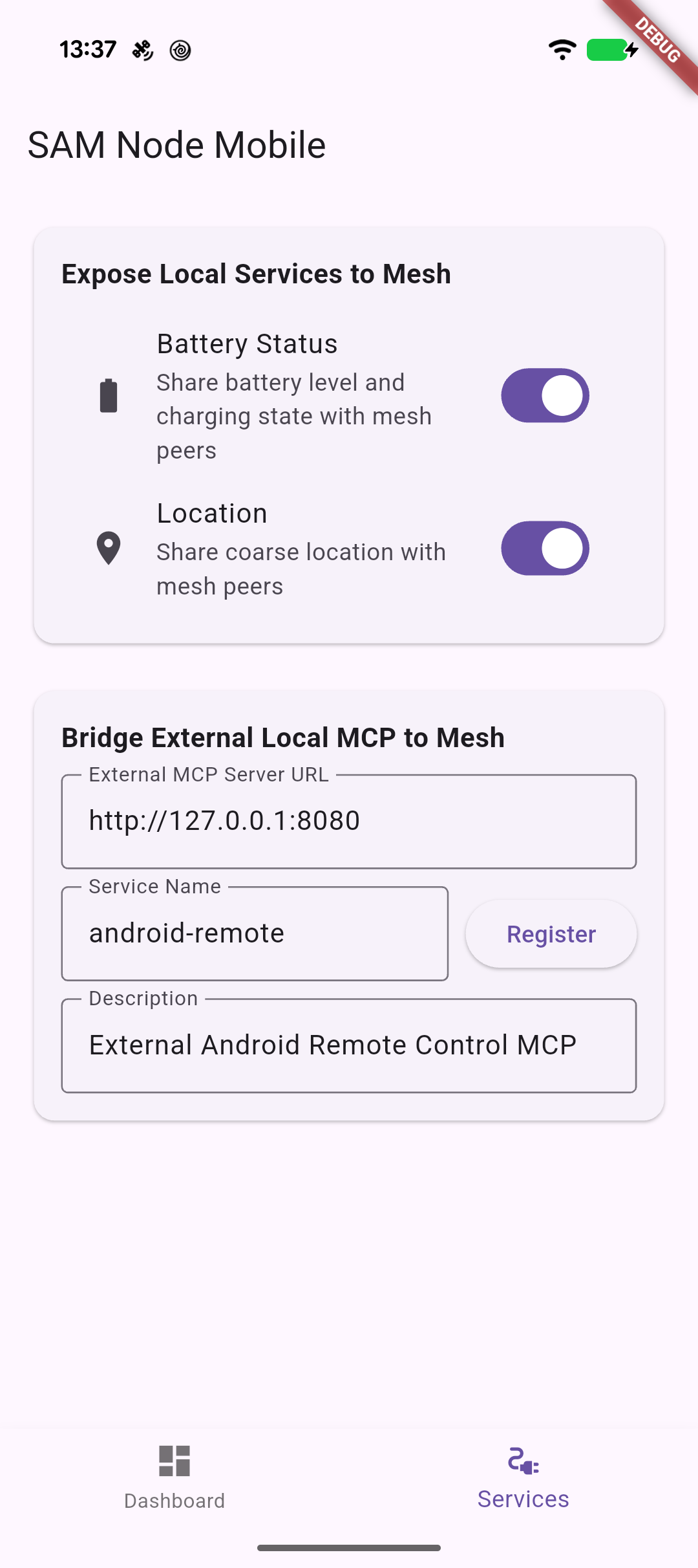 Services Enabled